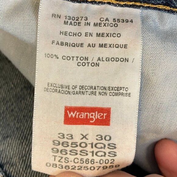 Wrangler Mens Jeans 33x30 Straight Leg Blue 100% Cotton Durable Casual Denim - Picture 6 of 10